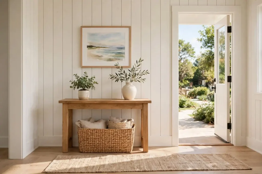 Photorealistic welcoming summer entryway