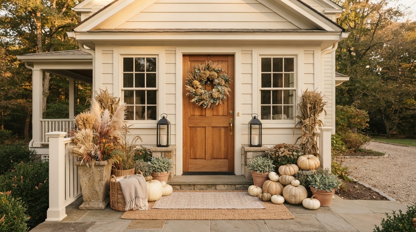 22 Neutral Fall Front Porch Decor Ideas for an Elegant Look